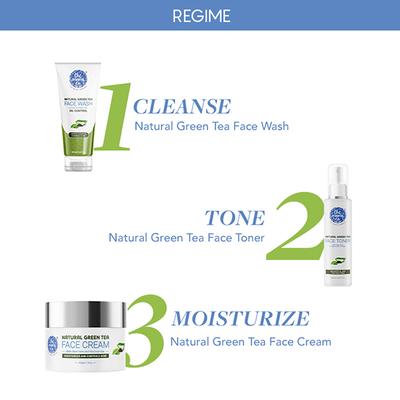 The Moms Co. Oily Skin CTM Regime Green Tea Face Wash, Toner, Face Cream 1's - Face Moisturizers