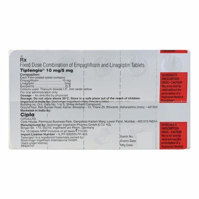 TIPTENGIO 10 Tablet 10's - Diabetes-Ant