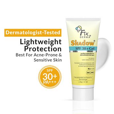 Fixderma Shadow SPF 30+Gel Pa+++ UVA&UVB 40 gm - Face Gels