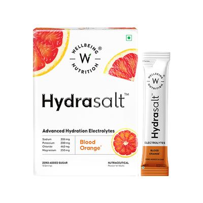 Wellbeing Nutrition HydraSalt Electrolytes Sachets - Blood Orange 15's - Oral Rehydration (Ors)