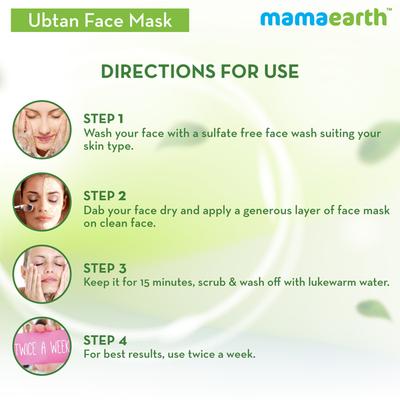 Mamaearth Face Mask Cream - Ubtan 100 ml - Masks & Peels