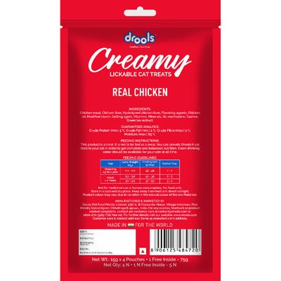 Drools Creamy Lickable Cat Treats - Real Chicken (Buy 4 Get 1) 1's - Petfood