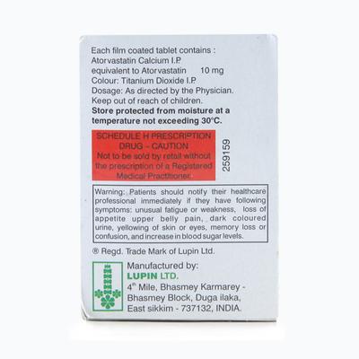 Tonact 10mg Tablet 15'S - High Cholesterol-Dys