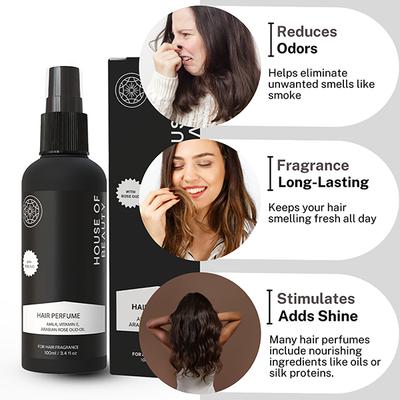 House of Beauty Hair Perfume with Oud For Hair Strengthening, Thickening & Growth 100ml - Hair Sprays & Mists