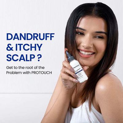 Protouch Anti Dandruff Drops with Salicylic Acid, Non Sticky, Prevents Dandruff, Itchiness & Extra Oil Without Drying 60ml - Hair Serums
