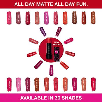 Elle 18 Color Pop Matte Lip Color, C22, Coral Dose 4.3 gm - Lipsticks