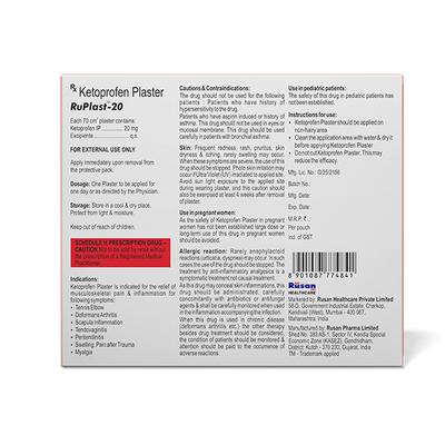 RUPLAST 20 Patch 1's - Pain relief-Nsa