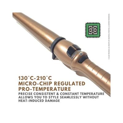 Alan Truman Gold Ceramic Wand Medium (25-13Mm) 1's - Rollers & Curlers