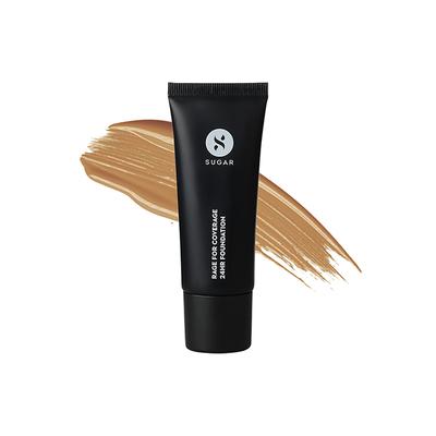 SUGAR Cosmetics Rage For Coverage 24Hr Foundation - 52 Corretto - Tan Yellow Undertone 25 Ml - Foundation