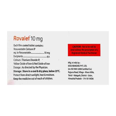 ROVALET 10mg Tablet 10's - High Cholesterol-Dys