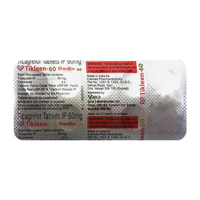 TIKLEEN 60 Tablet 10's - Blood Clot-Ant