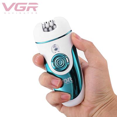 VGR 4in1 Epilator and Shaver for Face Legs Underarms Bikini with Callus Remover for Wet and Dry use 1s 1's - Hair Removal Accessories