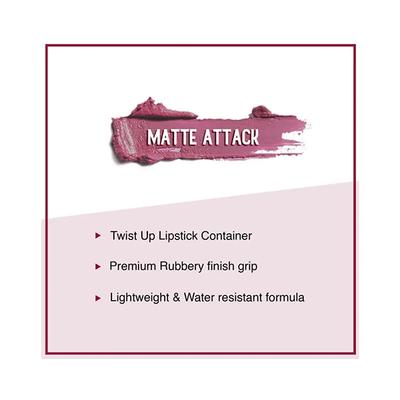 SUGAR Cosmetics Matte Attack Transferproof Lipstick - 07 Peachwood Mac (Peach Pink) 2 gm - Lipsticks