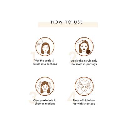 mCaffeine Naked & Raw Coffee Scalp Scrub for Dandruff Control & Scalp Exfoliation 250 gm - Scrubs & Exfoliants