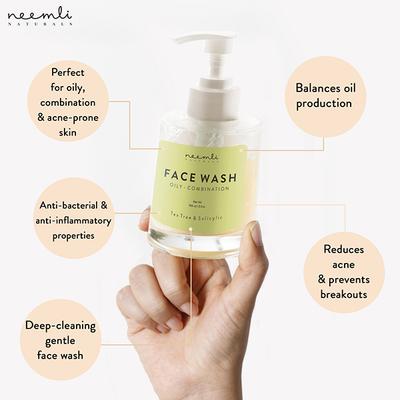 Neemli Naturals Tea Tree and Salicylic Face Wash 100 ml - Face Washes
