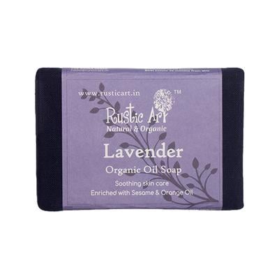 Rustic Art Organic Handmade Lavender Soap 100 gm - Soaps