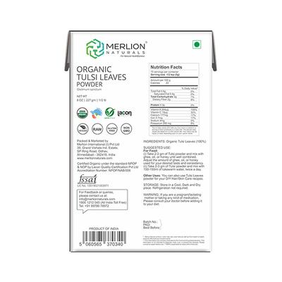 Merlion Naturals Organic Tulsi Leaves Powder 227 gm - Powder