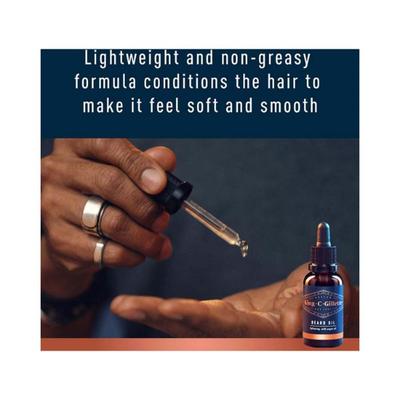 Gillette King C Gillette Beard Oil Better Growth and Thicker Beard 99 per cent Plant Based 30 gm - Beard Oil