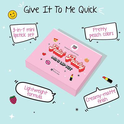 Myglamm POPxo Makeup Mini Lip Kit Feelin Peachy 3N X 2.5 gm - Lipsticks