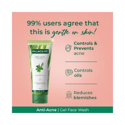 PALMOLIVE ANTIACNE FACE WASH TULSI & LEMONGRASS ESSENTIAL OIL EXTRACT 100 ml - Face Wash & Cleansers