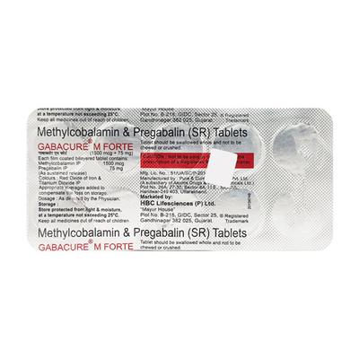 Gabacure M Forte Tablet 10'S - Neuropathic Pain-Dru