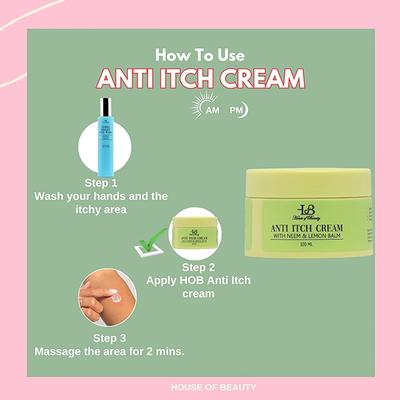 House of Beauty Anti-Itch Cream-Dry, Eczema, Urticaria Skin-Underarms, Neck & Groin Area 100ml - Face Moisturizers