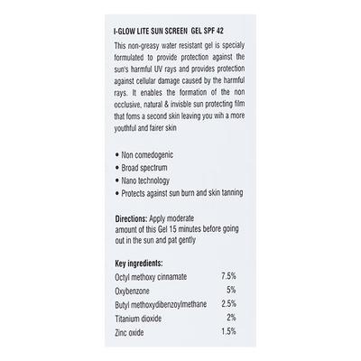 I GLOW LITE SPF 42 Sunscreen Gel 60ml - Sunscreen Preparations-Oth
