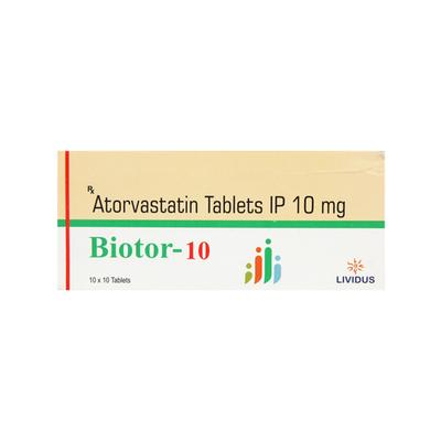 Biotor 10mg Tablet 10'S - High Cholesterol-Dys