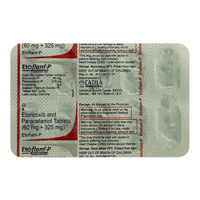 ETOFLAM P Tablet 10's - Pain relief-Nsa
