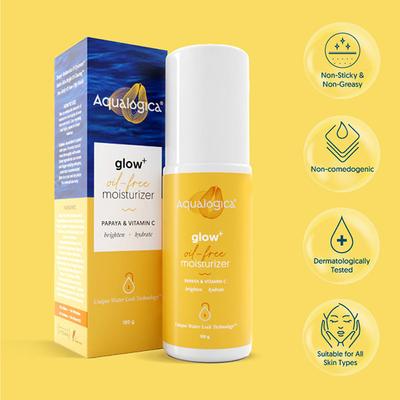 Aqualogica Glow Plus Oil Free Moisturizer PAPAYA & VITAMIN C 100gm - Face Moisturizers