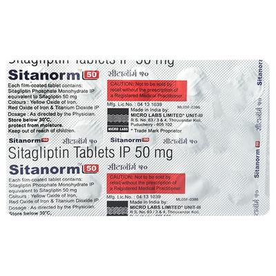 SITANORM 50 Tablet 15's - Diabetes-Ant