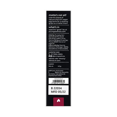 Plum Matterrific Lipstick Bold School - 130 (Maroon) 4.2 gm - Lipsticks