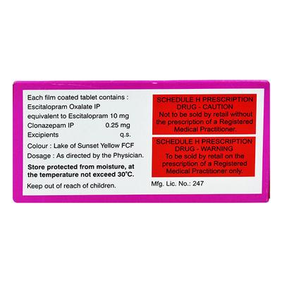 Escigress CZ 0.25mg Tablet 10'S - Depression-Ant