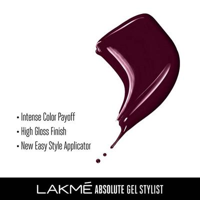 Lakme Absolute Gel Stylist Nail Color Vineyard 12 Ml - Nail Polish
