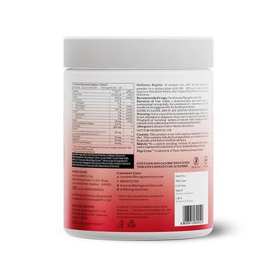 Wellbeing Nutrition Glow Pure Marine Collagen with Glutathione Supplements, Resveratrol, Bromelain and Goji Berry- Tropical Bliss Flavor 250 gm - Hair & Skin