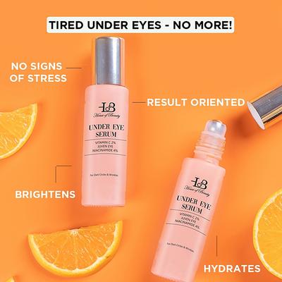 House of Beauty Under Eye Serum For Dark Circles & Hydrating Undereyes with Niacin & Vit-C 15ml - Under Eye Creams & Serums