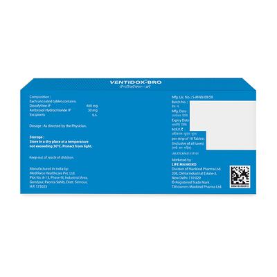 Ventidox Bro Tablet 10'S - Asthma/COPD-Ast
