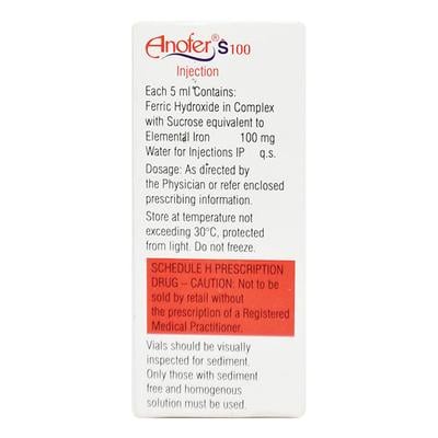 Anofer S 100mg Injection 5ml - Iron Supplement/Anaemia-Vma
