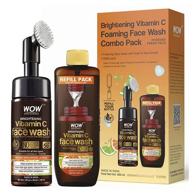 WOW Skin Science Vitamin C Foaming Face Wash Save Earth Combo Pack 1's - Face Washes
