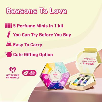 Plum Bodylovin Discovery Set, Unique Fragrances, Purse Friendly 5's - Women Perfumes (Edt/Edp)