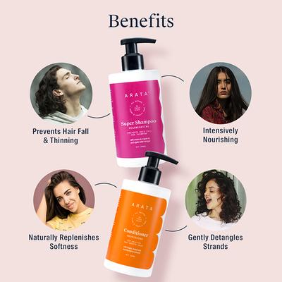 Arata Hair Fall Control Combo 600gm - Shampoos