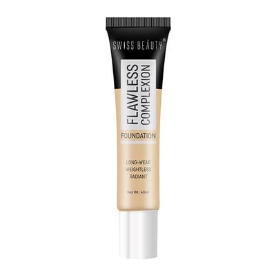 Swiss Beauty Flawless Complexion Foundation Long Wear Weightless Radiant - 01 (Ivory Rose) 40ml - Foundation