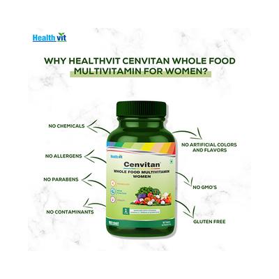 Healthvit Cenvitan Whole Food Multivitamin Women Tablet 60's - Multi-Vitamins