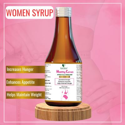 HealthBest Healthy Curves Weight Gain Syrup for Women & Girls 200 ml - Women Health