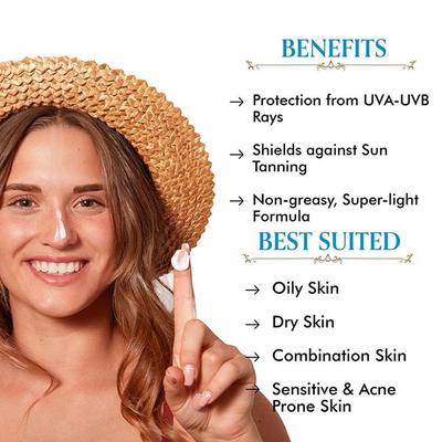 TAC The Ayurveda Co. Eladi, Triphala & Hemp Seed SPF 50 UVA+UVB PA++++ Sun Screen 80 gm (N) - Personal Care (Ayush)