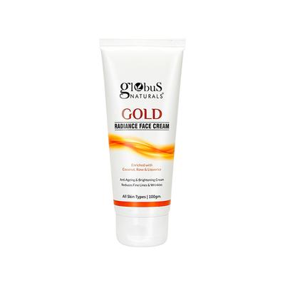 Globus Naturals Gold Radiance Anti Ageing & Brightening Face Cream 100 gm - Face Moisturizers