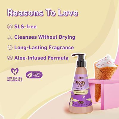 Plum BodyLovin Vanilla Vibes Shower Gel 240 ml - Shower Gels & Body Wash