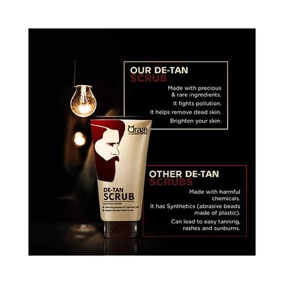Qraamen De-Tan Scrub - Essentials For Men 100gm - Face Scrubs