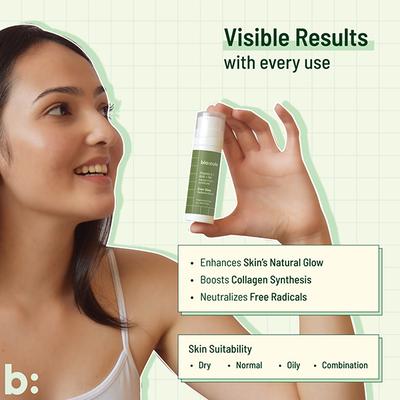 Biocule Ever Glow Radiance Serum For Bright & Glowing Skin, With Vitamin C & Aha 15 ml - Face Serum