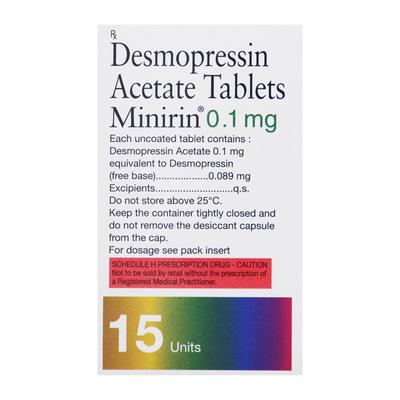 Minirin 0.1mg Tablet 15'S - Hypertension-Diu